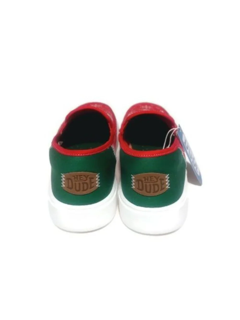 Hey Dude Sunapee Mens Size 11 Red White Penguin Casual Shoes Slip On Loafers Tee